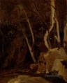 A Civita Castellana Rochers Boises plein air Romanticism Jean Baptiste Camille Corot
